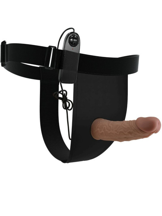 ARNÉS VIBRADOR CON DILDO DE SILICONA AJUSTABLE DE LA MARCA PRETTY LOVE