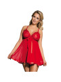 BABYDOLL ROJO SEXY CON LAZO Y BRILLANTES TALLA S/M DE LA MARCA SUBBLIME BABYDOLLS