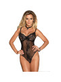 TEDDY LENCERÍA FLORAL NEGRO S/M - SUBBLIME DE LA MARCA SUBBLIME BODIES