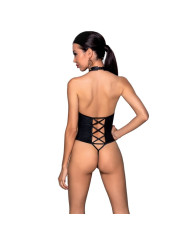 TEDDY NANCY CUERO NEGRO SENSUAL TALLA S/M DE LA MARCA PASSION WOMAN