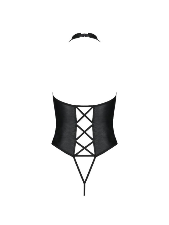 TEDDY NANCY CUERO NEGRO SENSUAL TALLA S/M DE LA MARCA PASSION WOMAN