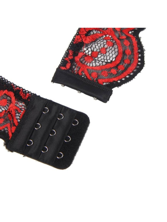 SET LENCERÍA ENCAJE ROJO Y NEGRO SUBBLIME S/M DE LA MARCA SUBBLIME SETS