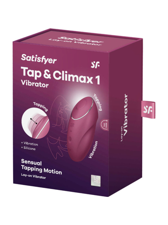 VIBRADOR LAY-ON TAP & CLIMAX 1 ROJO - 11 MODOS DE LA MARCA SATISFYER LAYONS