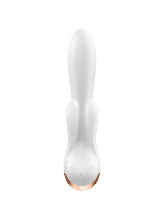 SATISFYER DOUBLE FLEX VIBRADOR CONEJITO BLANCO DE LA MARCA SATISFYER CONNECT