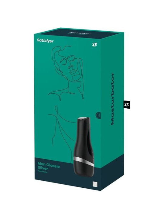 MASTURBADOR REALISTA SATISFYER MEN CLASSIC NEGRO DE LA MARCA SATISFYER MEN