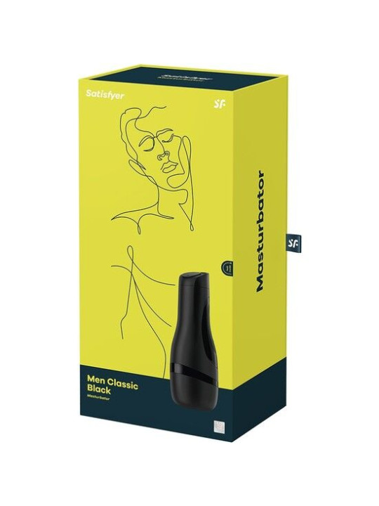 MASTURBADOR REALISTA SATISFYER MEN CLASSIC NEGRO DE LA MARCA SATISFYER MEN