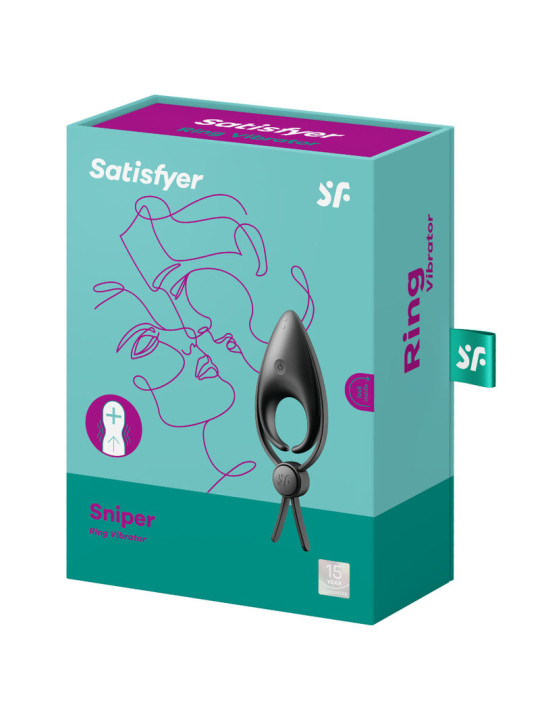 ANILLO VIBRADOR SATISFYER SNIPER NEGRO DE LA MARCA SATISFYER RING