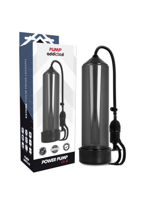 BOMBA ERECCIÓN PUMP ADDICTED RX5 TRANSPARENTE DE LA MARCA PUMP ADDICTED