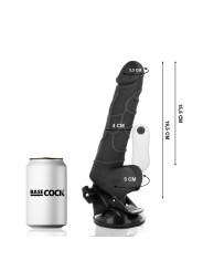 VIBRADOR REALISTA CONTROL REMOTO 19.5 CM CON TESTÍCULOS DE LA MARCA BASECOCK