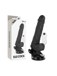 VIBRADOR REALISTA CONTROL REMOTO 19.5 CM CON TESTÍCULOS DE LA MARCA BASECOCK