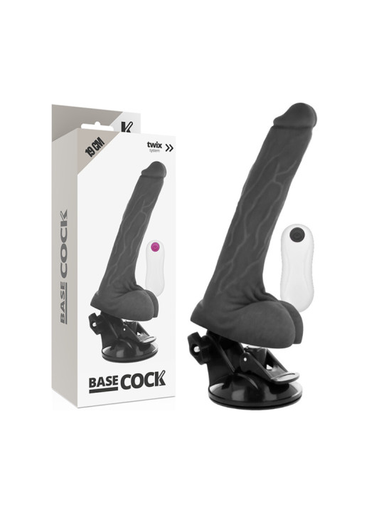 VIBRADOR REALISTA CONTROL REMOTO 19 CM TPE SEGURO DE LA MARCA BASECOCK