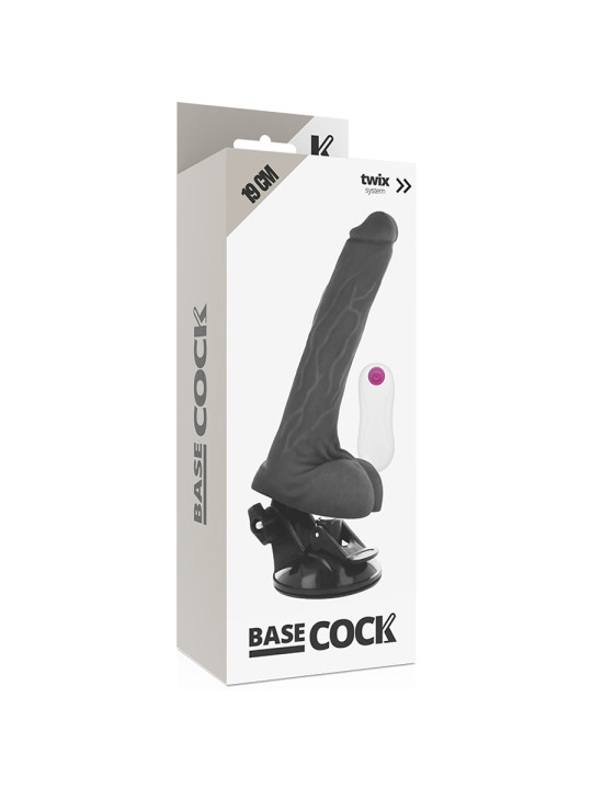 VIBRADOR REALISTA CONTROL REMOTO 19 CM TPE SEGURO DE LA MARCA BASECOCK