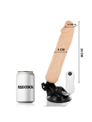 VIBRADOR REALISTA 20 CM CON CONTROL REMOTO Y BASE SUCCIÓN DE LA MARCA BASECOCK