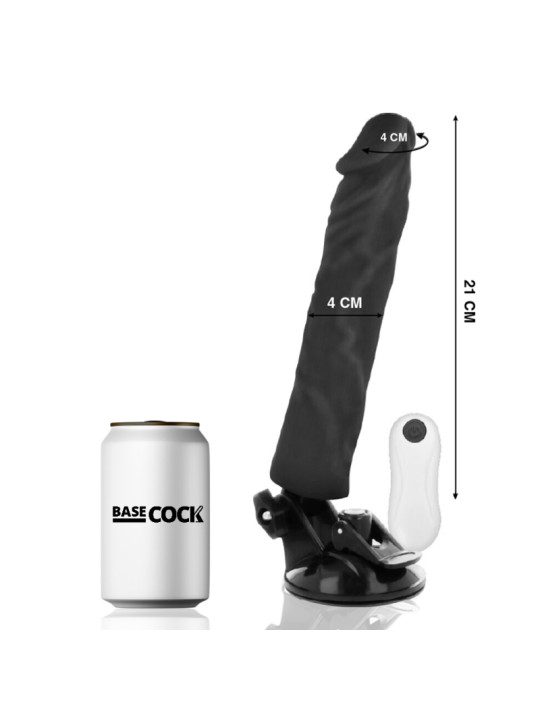 VIBRADOR REALISTICO CONTROL REMOTO 21CM TPE SEGURO DE LA MARCA BASECOCK