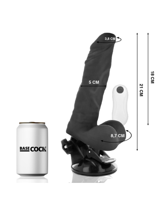 VIBRADOR REALISTA ARTICULABLE 21 CM CON CONTROL REMOTO DE LA MARCA BASECOCK