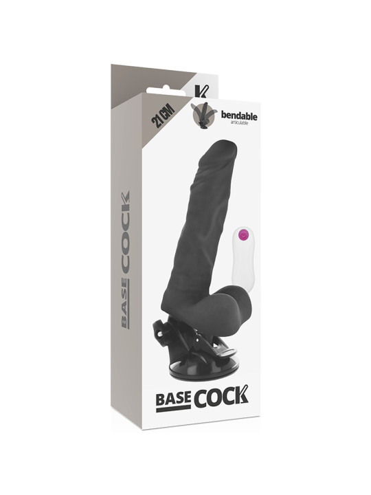 VIBRADOR REALISTA ARTICULABLE 21 CM CON CONTROL REMOTO DE LA MARCA BASECOCK