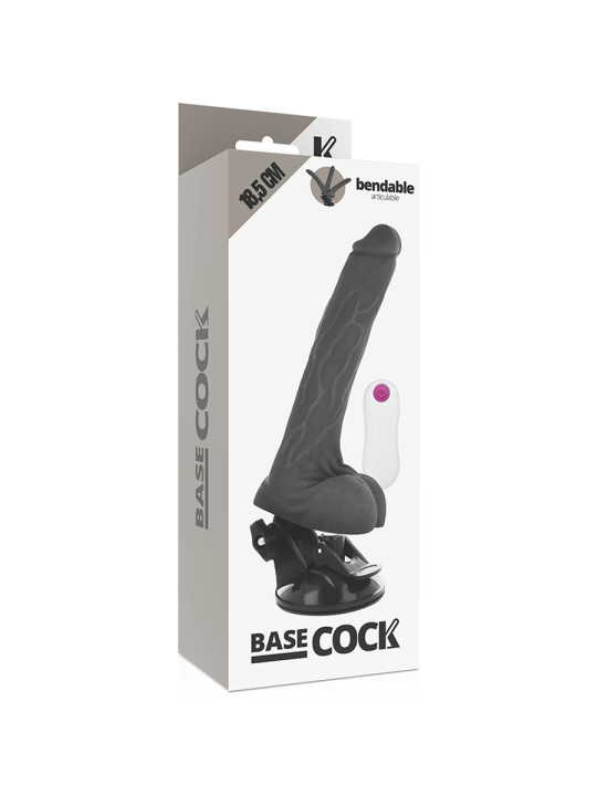 VIBRADOR ARTICULABLE REALISTA CON CONTROL REMOTO 18.5 CM DE LA MARCA BASECOCK