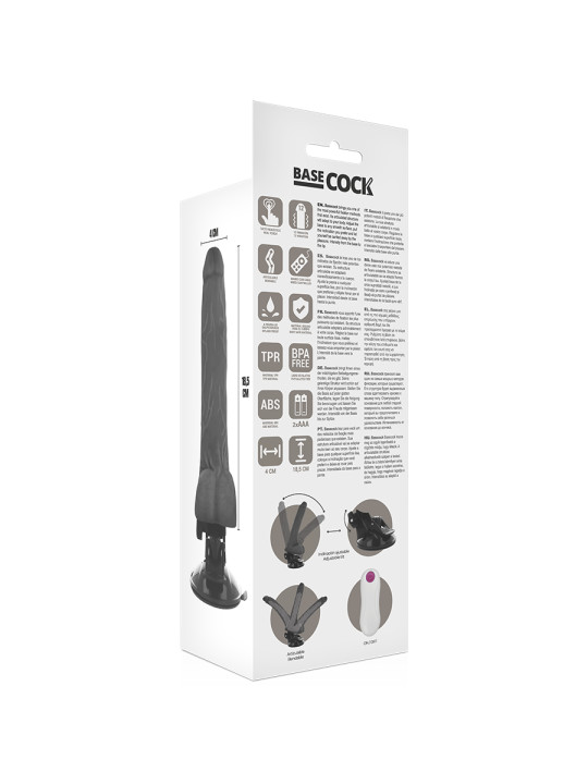 VIBRADOR ARTICULABLE REALISTA CON CONTROL REMOTO 18.5 CM DE LA MARCA BASECOCK