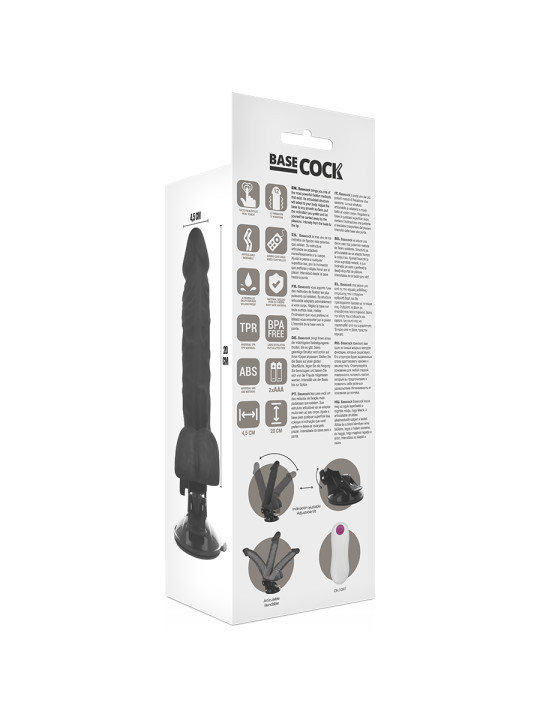 VIBRADOR ARTICULABLE REALISTA 20 CM CON CONTROL REMOTO DE LA MARCA BASECOCK