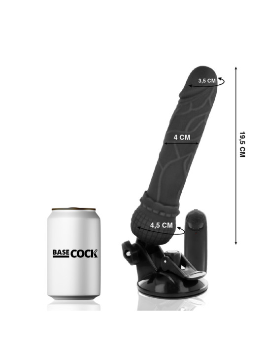 VIBRADOR REALISTA CONTROL REMOTO 19.5 CM TPE SEGURO DE LA MARCA BASECOCK