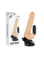 VIBRADOR REALISTA CONTROL REMOTO TPE 18.5 CM BASE SUCCIÓN DE LA MARCA BASECOCK