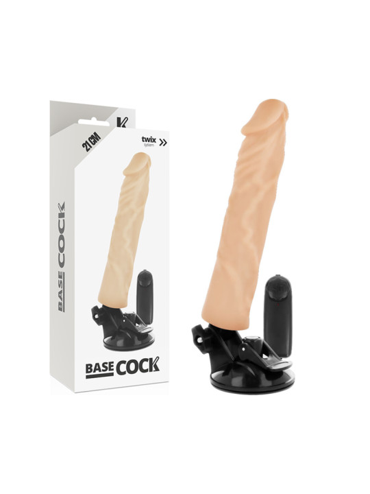 VIBRADOR REALISTA CONTROL REMOTO 21CM BASE SUCCIÓN TPE DE LA MARCA BASECOCK