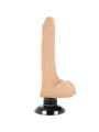 VIBRADOR REALISTA 2 EN 1 CON BASE DE VENTOSA 18.5 CM DE LA MARCA BASECOCK