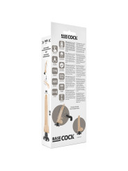 VIBRADOR REALISTA 2 EN 1 CON BASE DE VENTOSA 18.5 CM DE LA MARCA BASECOCK