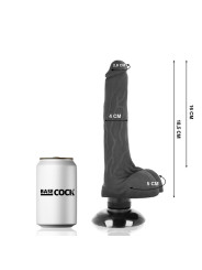 VIBRADOR REALISTA 2 EN 1 CON BASE DE VENTOSA 18.5 CM DE LA MARCA BASECOCK