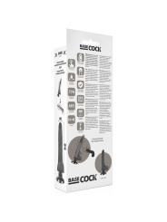 VIBRADOR REALISTA 2 EN 1 CON BASE DE VENTOSA 18.5 CM DE LA MARCA BASECOCK