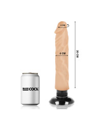 VIBRADOR REALISTA 2 EN 1 20 CM TPE SEGURO Y FLEXIBLE DE LA MARCA BASECOCK