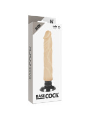 VIBRADOR REALISTA 2 EN 1 20 CM TPE SEGURO Y FLEXIBLE DE LA MARCA BASECOCK