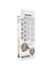 VIBRADOR REALISTA 2 EN 1 20 CM TPE SEGURO Y FLEXIBLE DE LA MARCA BASECOCK
