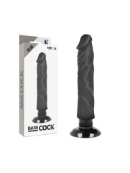 VIBRADOR REALISTA 2 EN 1 20 CM TPE SEGURO Y FLEXIBLE DE LA MARCA BASECOCK