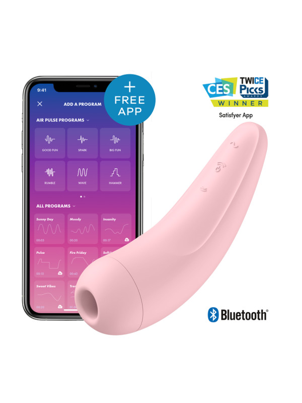 SATISFYER CURVY 2+ ROSA VIBRADOR CLITORIS DE LA MARCA SATISFYER CONNECT