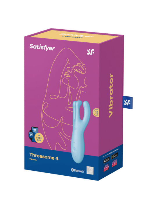 VIBRADOR SATISFYER THREESOME 4 - 3 MOTORES, 12 PROGRAMAS DE LA MARCA SATISFYER CONNECT