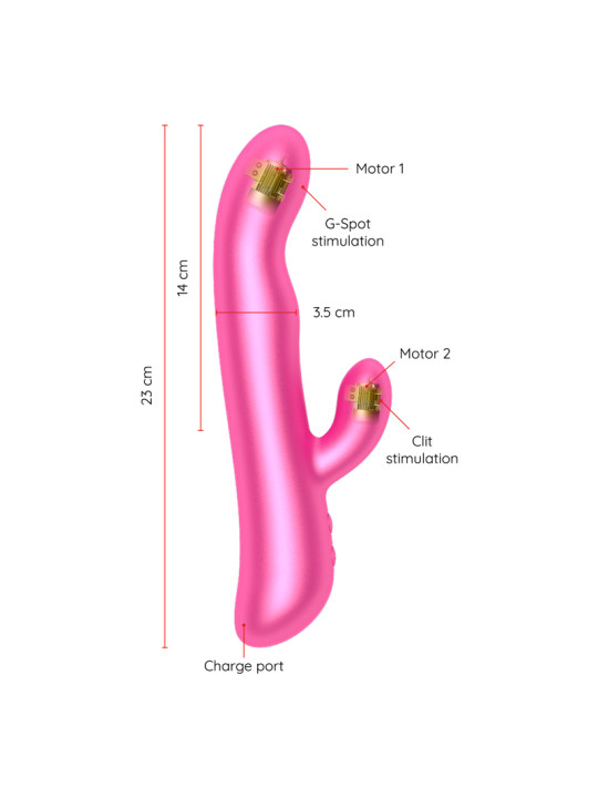VIBRADOR CONEJO DOBLE ESTIMULACIÓN ROSA - ONINDER DE LA MARCA ONINDER