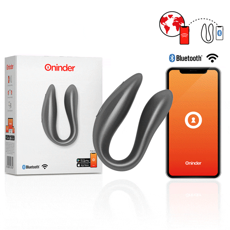 VIBRADOR PUNTO G Y CLÍTORIS CON APP ONINDER - ROSA DE LA MARCA ONINDER