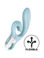VIBRADOR RABBIT LOVE ME ESTIMULACIÓN DOBLE AZUL DE LA MARCA SATISFYER VIBRATOR