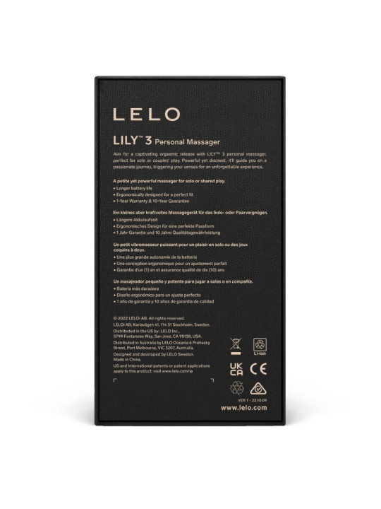 LILY 3 MASAJEADOR VIBRADOR 10 MODOS - VERDE AGUA DE LA MARCA LELO