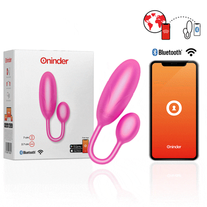 HUEVO VIBRADOR DENVER ROSA CON APP ONINDER - SILENCIOSO DE LA MARCA ONINDER
