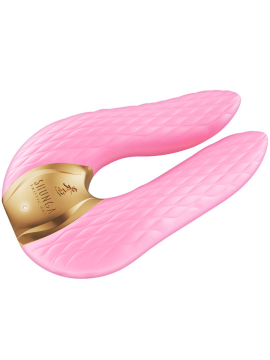 AIKO MASAJEADOR CLITORIS SILICONA 10 MODOS ROSA DE LA MARCA SHUNGA TOYS