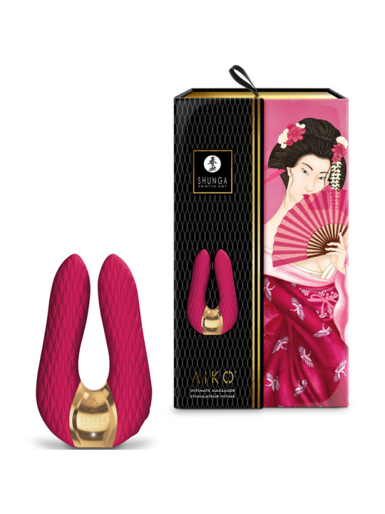 AIKO MASAJEADOR CLITORIS SILICONA 10 MODOS ROSA DE LA MARCA SHUNGA TOYS