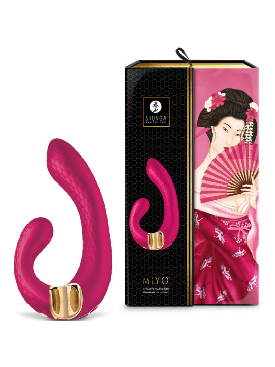 MIYO MASAJEADOR ÍNTIMO ROSA 10 FUNCIONES SILICONA DE LA MARCA SHUNGA TOYS