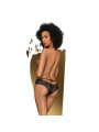 PANTIES DE ENCAJE ADORE ME NEGRO S/M - LENCERÍA SEXY DE LA MARCA PENTHOUSE THONG