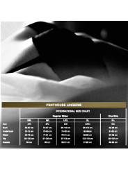 PANTIES DE ENCAJE ADORE ME NEGRO S/M - LENCERÍA SEXY DE LA MARCA PENTHOUSE THONG