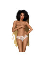 PANTIES DE ENCAJE ADORE ME NEGRO S/M - LENCERÍA SEXY DE LA MARCA PENTHOUSE THONG