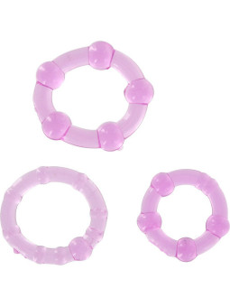 ANILLOS DE SILICONA PARA PENE - KIT 3 TAMAÑOS ERECCIÓN DURADERA DE LA MARCA SEVEN CREATIONS