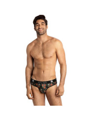 CALZONCILLOS SEXY POWER SLIP S ROSAS Y CALAVERAS DE LA MARCA ANAIS MEN SLIP & THONG