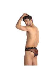 CHILLTUL SLIP HOMBRE NEGRO ESTAMPADO COLORIDO DE LA MARCA ANAIS MEN SLIP & THONG